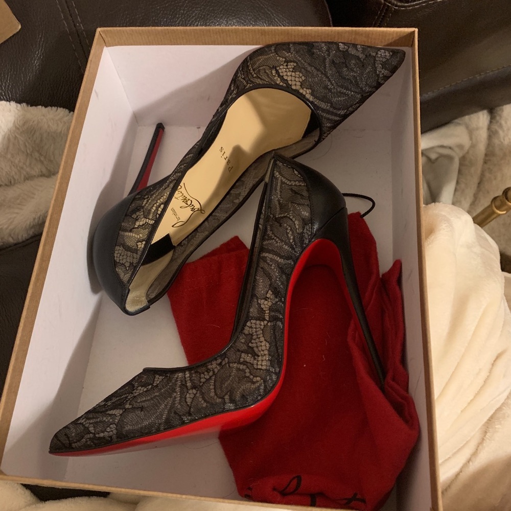 Christian Louboutin lace pumps